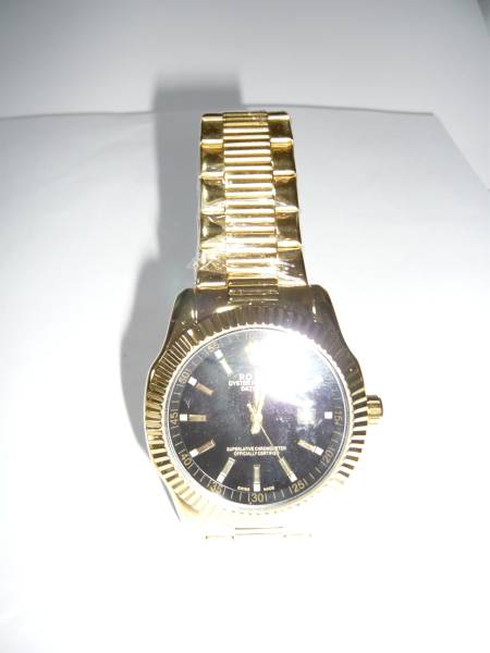 〔新品〕　デイトジャストタイプ　金　黒文字盤