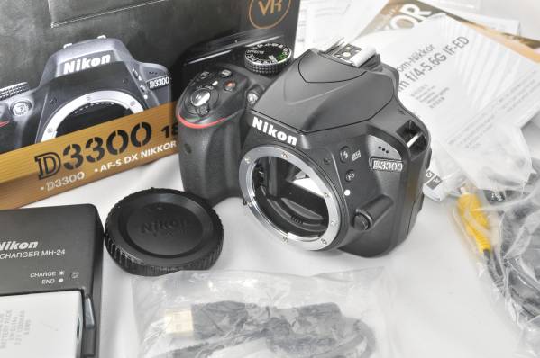 ★S数3598★新品同様 保証元箱付 ニコン Nikon D3300 ボディ#290