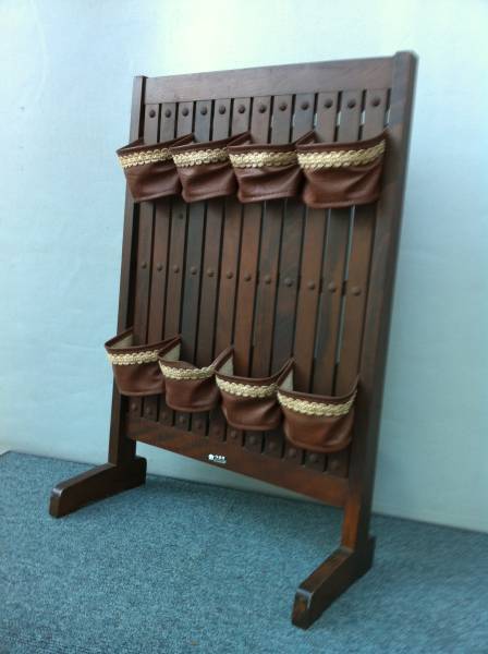 カリモクkarimoku 珍しい鋲打ちビンテージスリッパラック