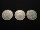 明治27-28-29年・１円銀貨３枚まとめて（丸銀打１枚あり）