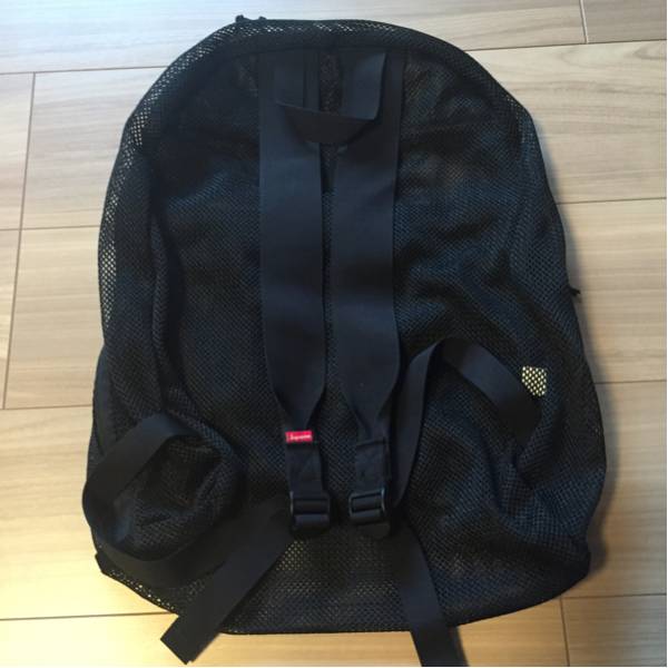 16SS SUPREME mesh backpack black メッシュ 黒 ステッカー付 【公式通販】