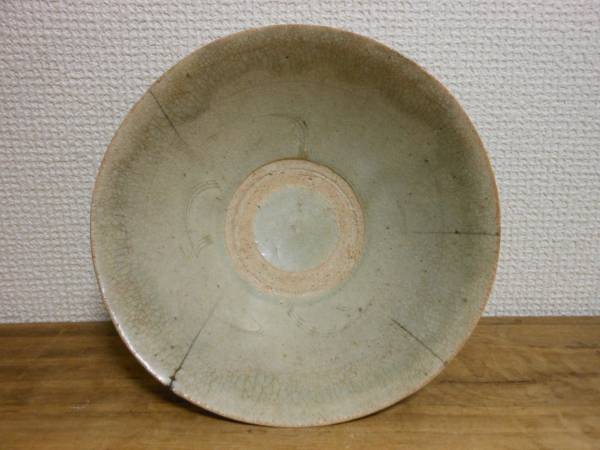 B宋白磁草花文陰刻碗宋時代遺跡発掘品中国磁器 古美術 古美術品専門