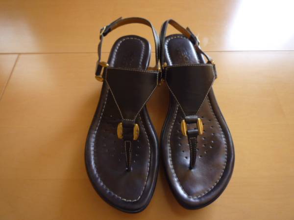 GEOX ジェオックス　トングサンダル　黒　38(24.5㎝）USED