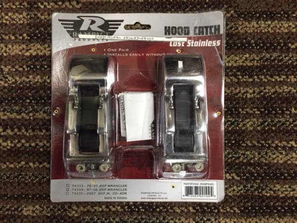 ◆TJラングラー◆ Rampage ステンレス フードキャッチset
