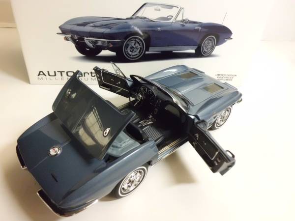限定1/18 シボレーコルベット1963コンバーチブル シルバーブルー