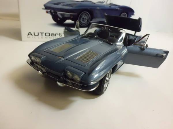 限定1/18 シボレーコルベット1963コンバーチブル シルバーブルー