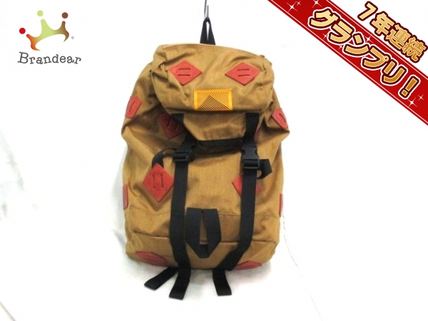 ケルティ リュックサック ライトブラウン×レッド キャンバス
