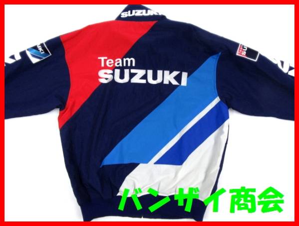 希少◇Team SUZUKIチームスズキ ナイロンライダースジャケット L