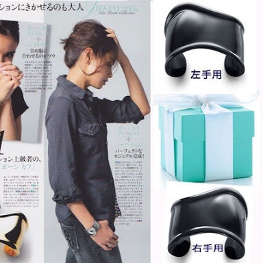 雑誌掲載！ティファニーボーンカフバングル☆黒左手用美品6.4万