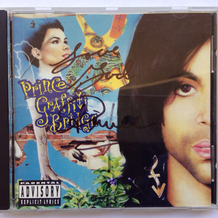 Princeプリンス直筆サイン入りCD Graffiti BridgeサントラUS盤