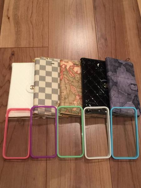 iPhone 4 ケース iPhone6Plus 6sPlus 手帳型 カード収納 10点