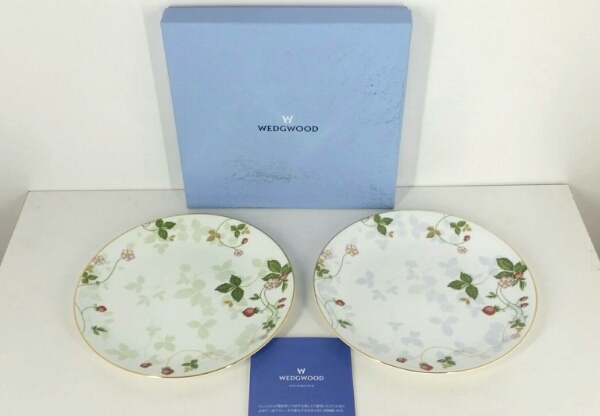 WEDG WOODウェッジウッド ワイルドストロベリー 皿2枚セット！ xvpbvx