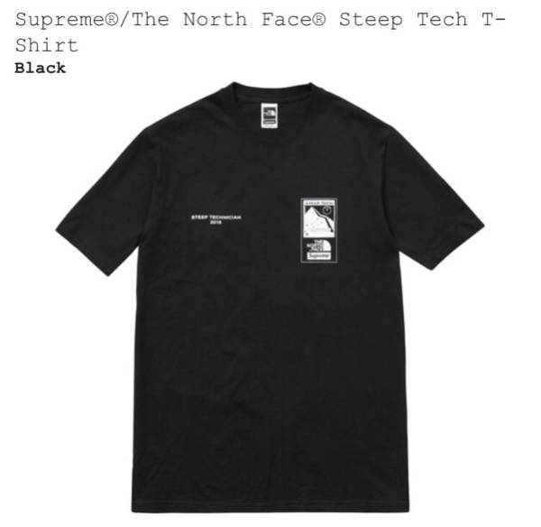 定価～ Supreme The North Face Steep Tech T-Shirt 黒 L Black