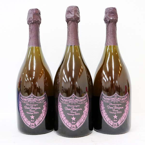 ☆1円～ 3本セット/ドンペリニヨン ロゼ 2004年※ N6E04141-143