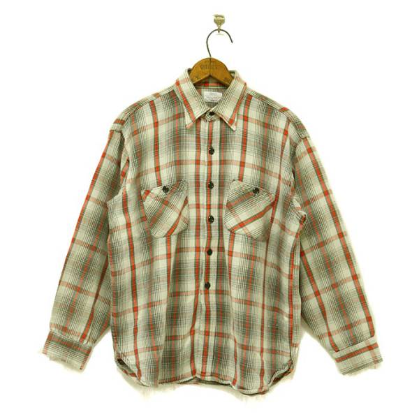 マチ付き♪1960'S SEARS フランネルシャツ シアーズ ビンテージ