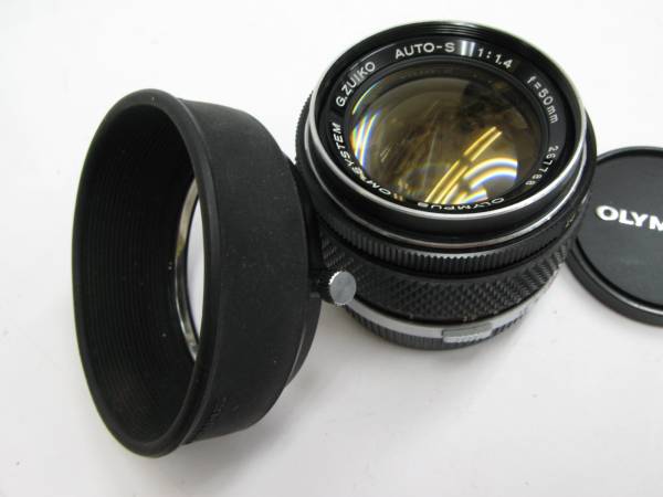 オリンパス OM オートS 50mmf1.4(フード付き)■良品■10034