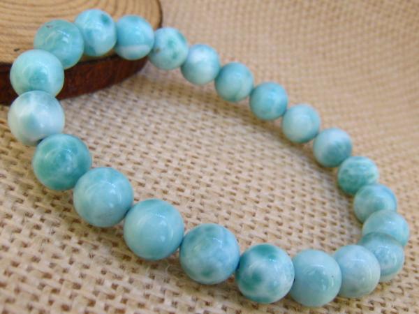 0706o343天然【ドミニカ共和国産の5Aラリマー】9mm