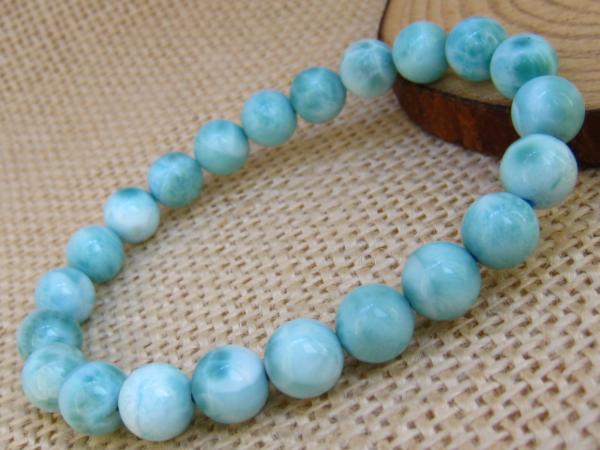 0706o343天然【ドミニカ共和国産の5Aラリマー】9mm