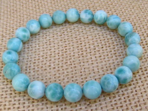 0706o343天然【ドミニカ共和国産の5Aラリマー】9mm