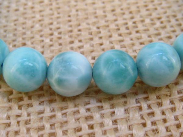 0706o343天然【ドミニカ共和国産の5Aラリマー】9mm