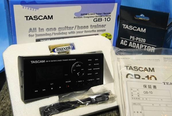 新品同様！TASCAM GB-10 トレーナー 純正AC・おまけ付 送料無料 新着
