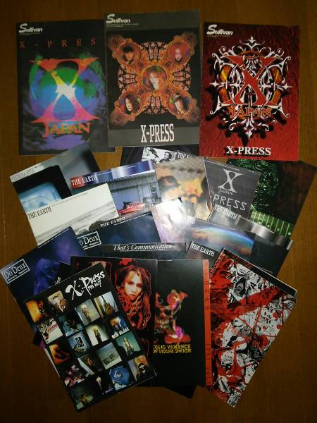 X JAPAN FC会報２３冊+チラシ、ステッカー集　hide YOSHIKI