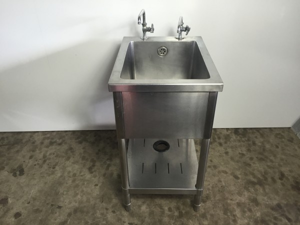 1槽シンク 450x600x800(+100) 業務用 蛇口付き 1槽シンク 流し台 450x600x800 M111 引取限定