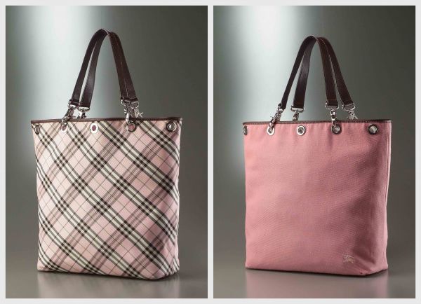 C9873*バーバリーブルーレーベル*リバーシブルトートバッグ/A4◎