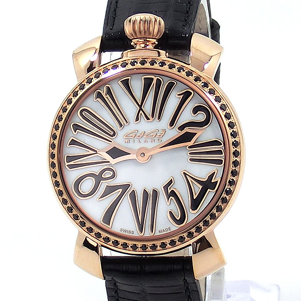 ガガミラノ 腕時計 6026.01 MANUALE 35MM STONES GOLD PLATED