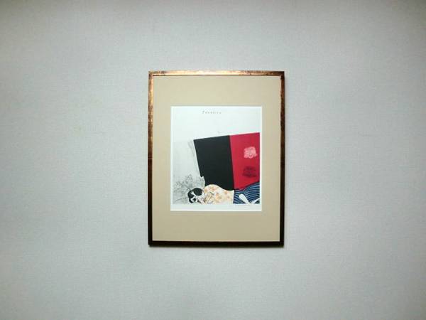 池田満寿夫 銅版画【楽園に死す】1965年作コロタイプ摺 真作保証(銅