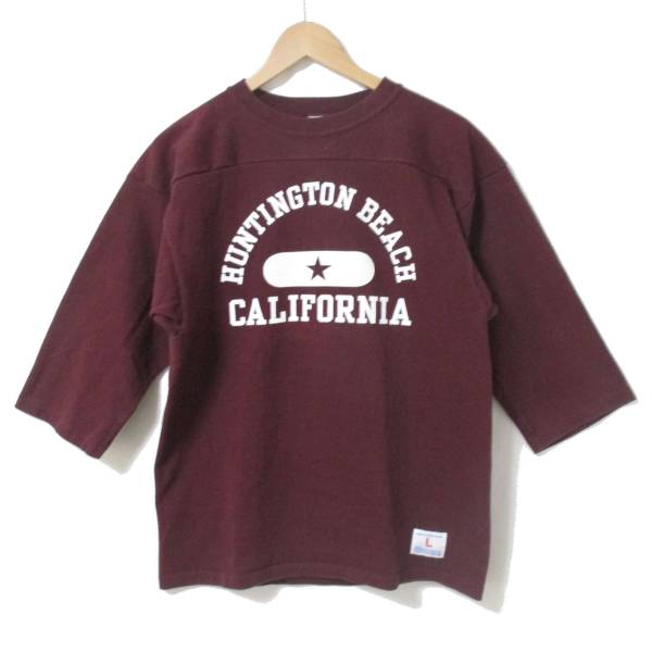 【日本製！】チャンピオン◆7分丈 フットボールTシャツ◆Lサイズ