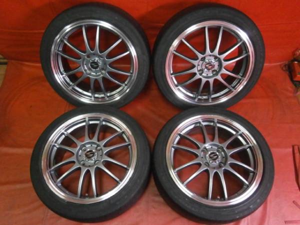 売切◎S-HOLD 16×6.5J+42 100/4穴 GY195/45 オマケ