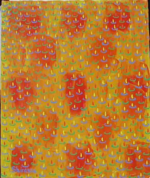 コンテンポラリー作家，白須清敬「Meditation12」8号油彩，成行