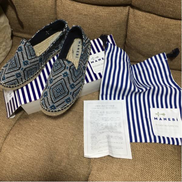 manebi エスパドリーユ 美品 42 26㎝ ネイティヴ