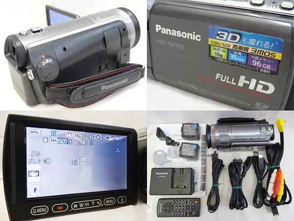即決☆税0 Panasonic HDC-TM750 フルHD ビデオカメラ 3D撮影対応