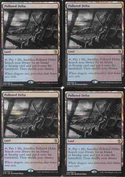 MTG/英語版/汚染された三角州4枚/KTK