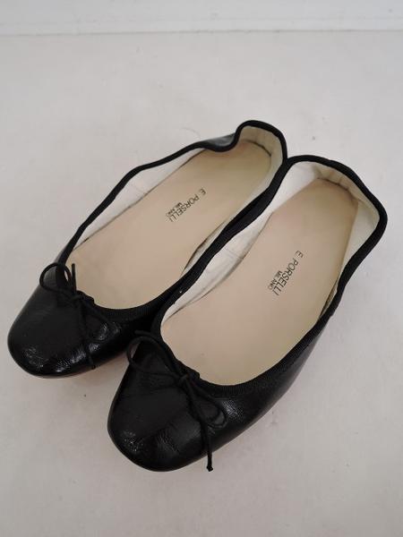 E.PORSELLIポルセリ*レザーバレエシューズ37/23.5*靴パンプス616