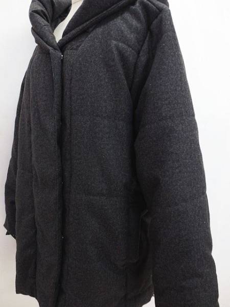 ハーフコート 中わた キルティング ジップアップ グレー 4L 冬