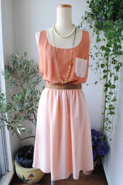 新定3万4000円★Vintage55★イタリア製バイカラー洗練美ラインop