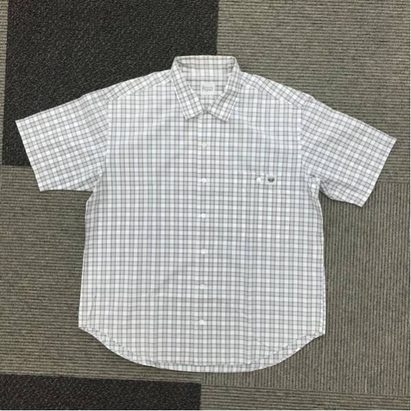 Papas パパス 半袖 チェックシャツ M 美品