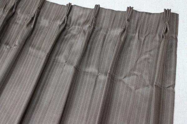 ☆遮光カーテン:150×250cm:2枚 BR/倍ヒダ/美シルエット☆261