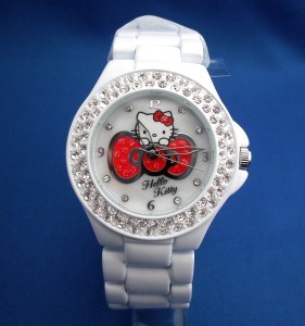 ハローキティーメタルウォッチWH/SV-hello kittyキティーちゃん