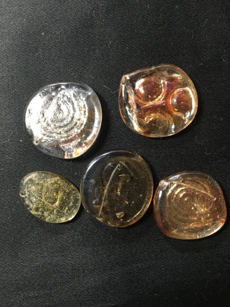 アンティーク　明治　大正　戦前　天然おはじき　５個セット