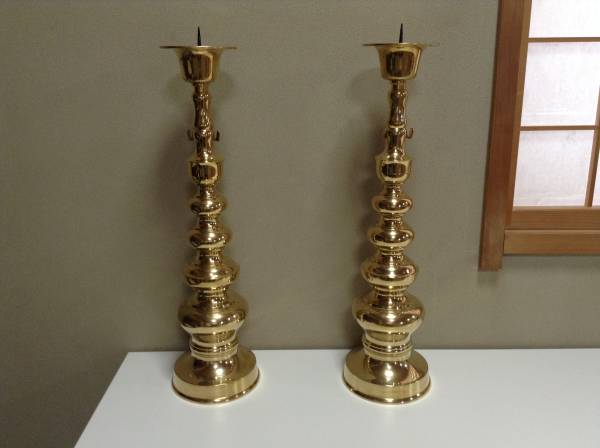 真鍮　特大火立　５８cm 中古