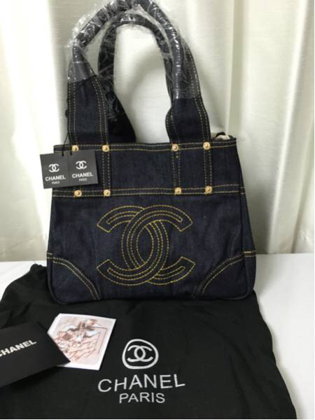 カワイイ シャネルデニムトートバッグノベルティ【美品】size s 