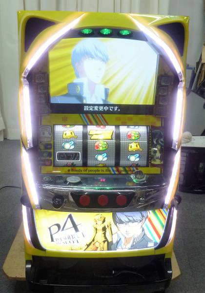 PY07a) パチスロ 実機 ペルソナ4 Persona4 P4 コイン不要機 PY07a
