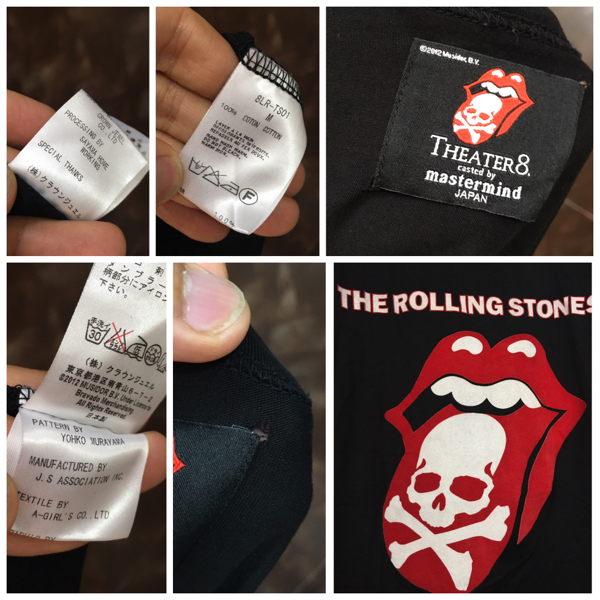 mastermind JAPAN×ローリングストーンズ Tシャツ M 黒 mastermindJAPAN