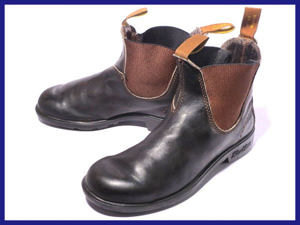 創1870年*ブランドストーン★本革サイドゴアブーツ27.0黒◆@z07