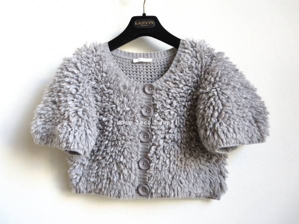 Chloe クロエ カシミヤ ふわふわ ニット カーディガン グレイTXS