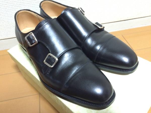 グレンソン Grenson ダブルモンク 黒　6.5F 新品箱付送料込